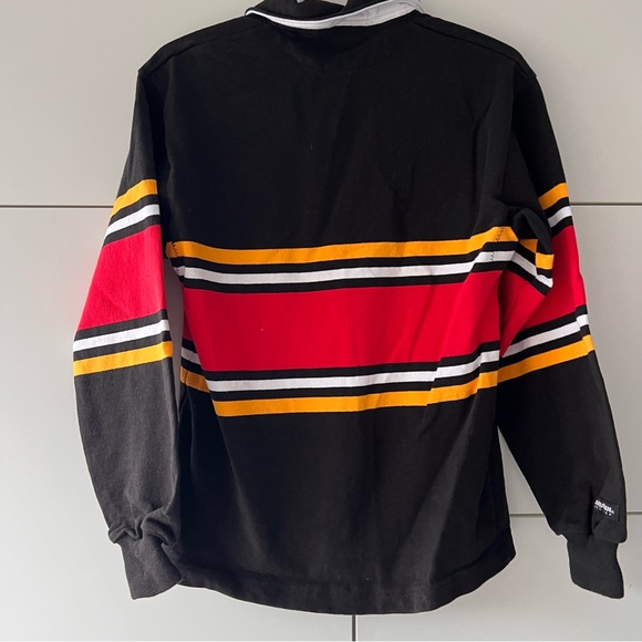 University of Guelph Black Rugby Shirt with Red and Yellow Stripes - Picture 5 of 8